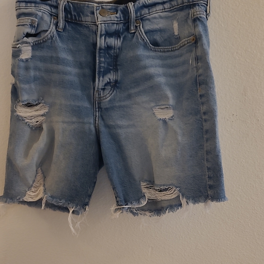 Lucky Brand Light Blue Distressed Jean Shorts